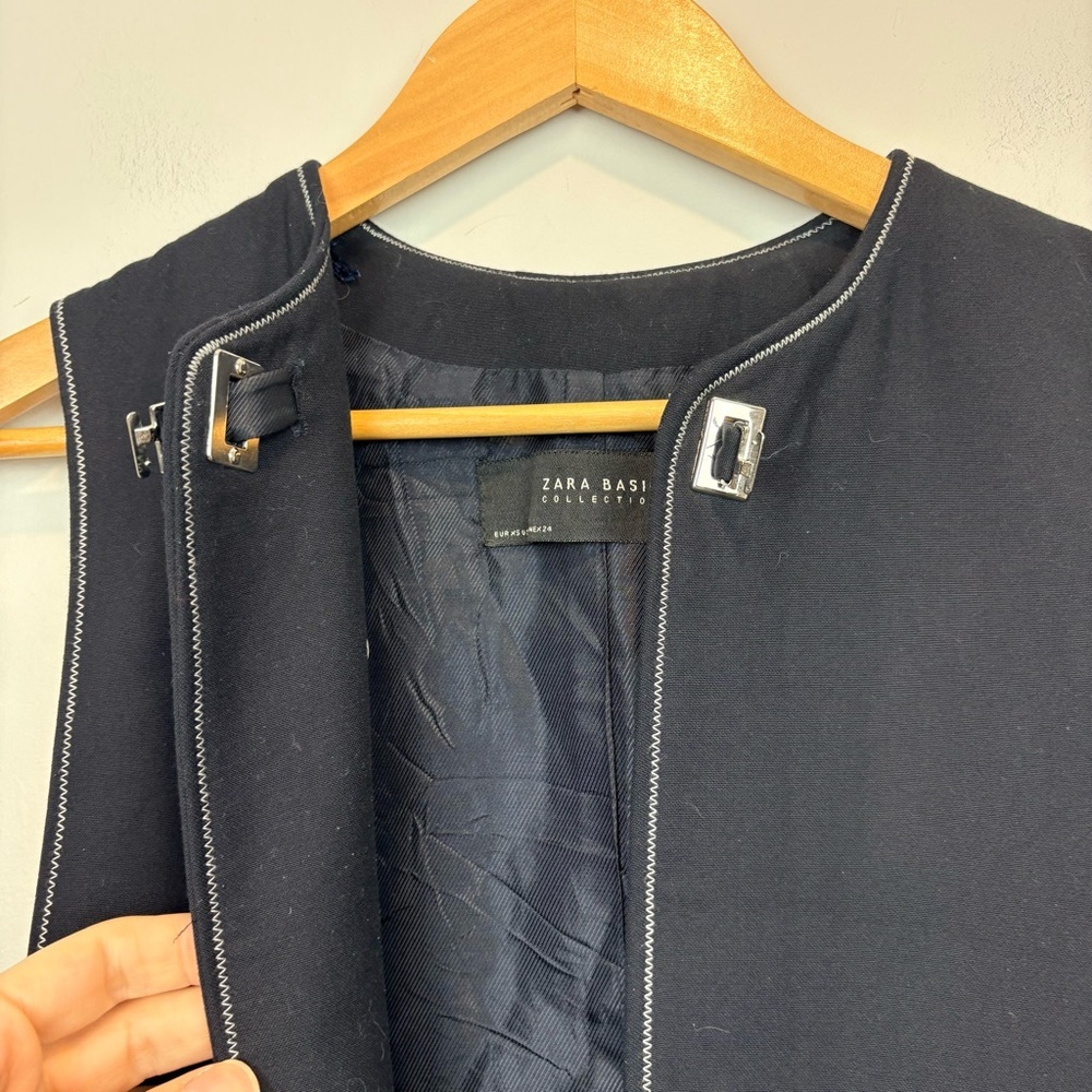 Zara Vest with navy with White Piping - Picture 7 of 13
